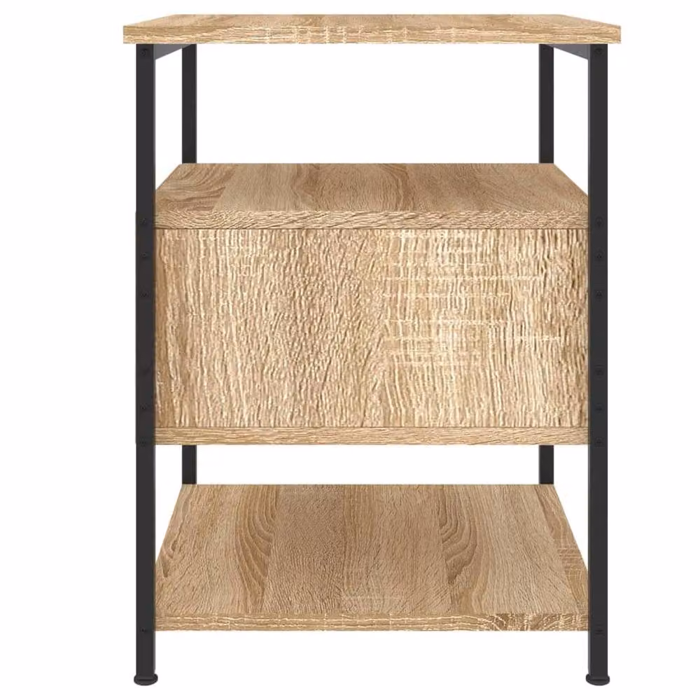 Berkfield Home Set of 2 Bedside Cabinets in Sonoma Oak Brown, W/D/H: 40 x 42 x 56 cm – 3