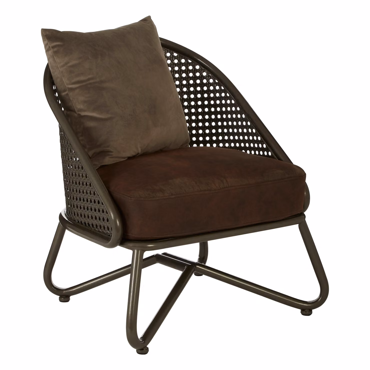 Orsina Industrial Foundry Chair with Armrests in Brown – 2