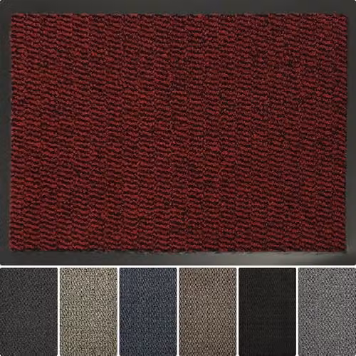 Desire Rugs Non-Slip Red Dirt Trapper PVC Entrance Mat with Rubber Edges W/D/H: 90 x 150 x 3 cm