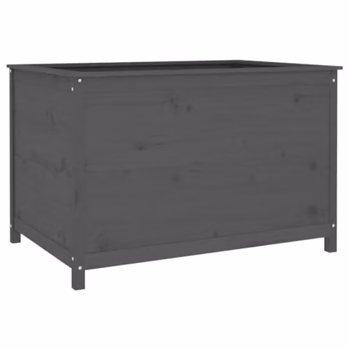 vidaXL Grey Solid Pine Wood Raised Garden Bed W/D/H: 119.5 x 82.5 x 78 cm