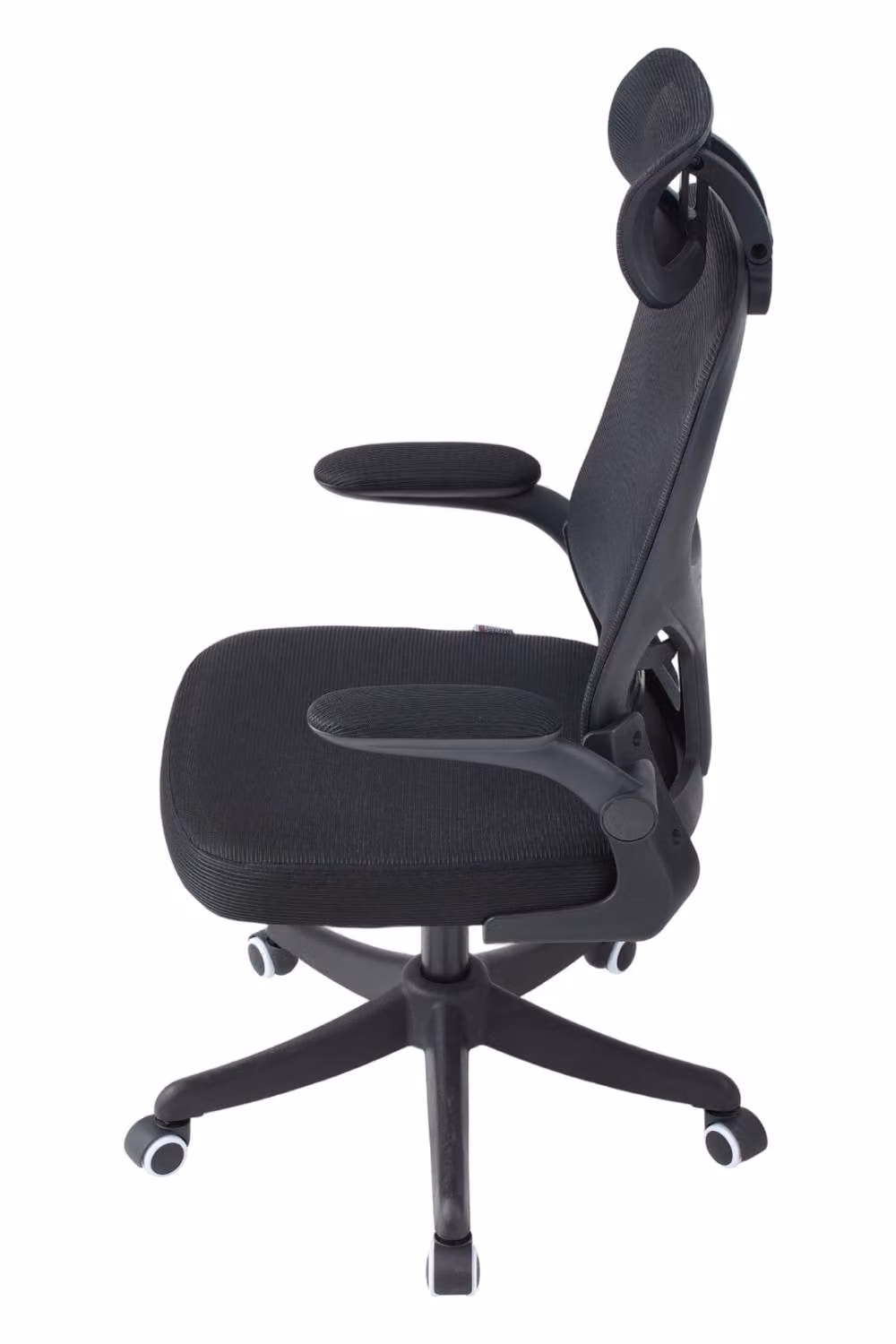 Living and Home Black Mesh Swivel Office Chair with Headrest and Armrests – 3