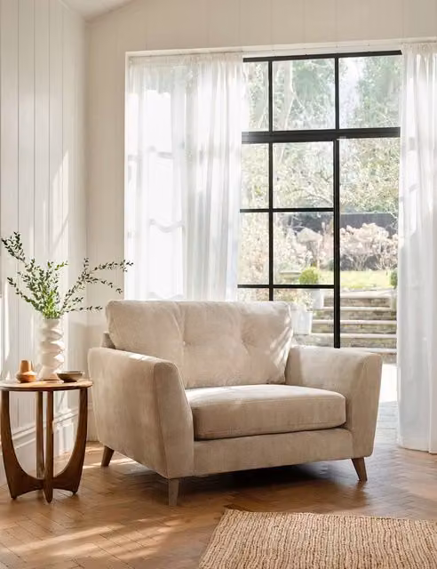 Barker and Stonehouse Ellis Chenille Snuggle Chair in Beige