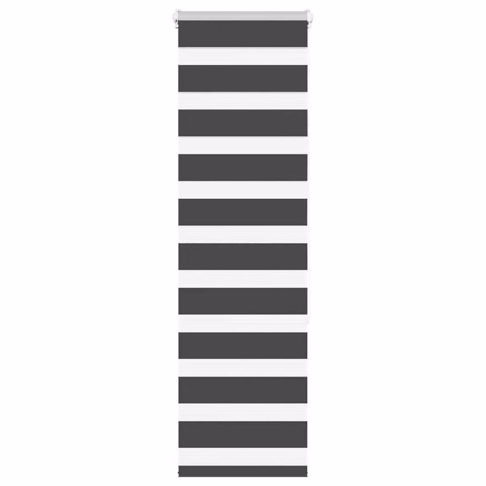 Berkfield Home Elegant Zebra Blind in Black Polyester, W: 40 cm, H: 150 cm – 2