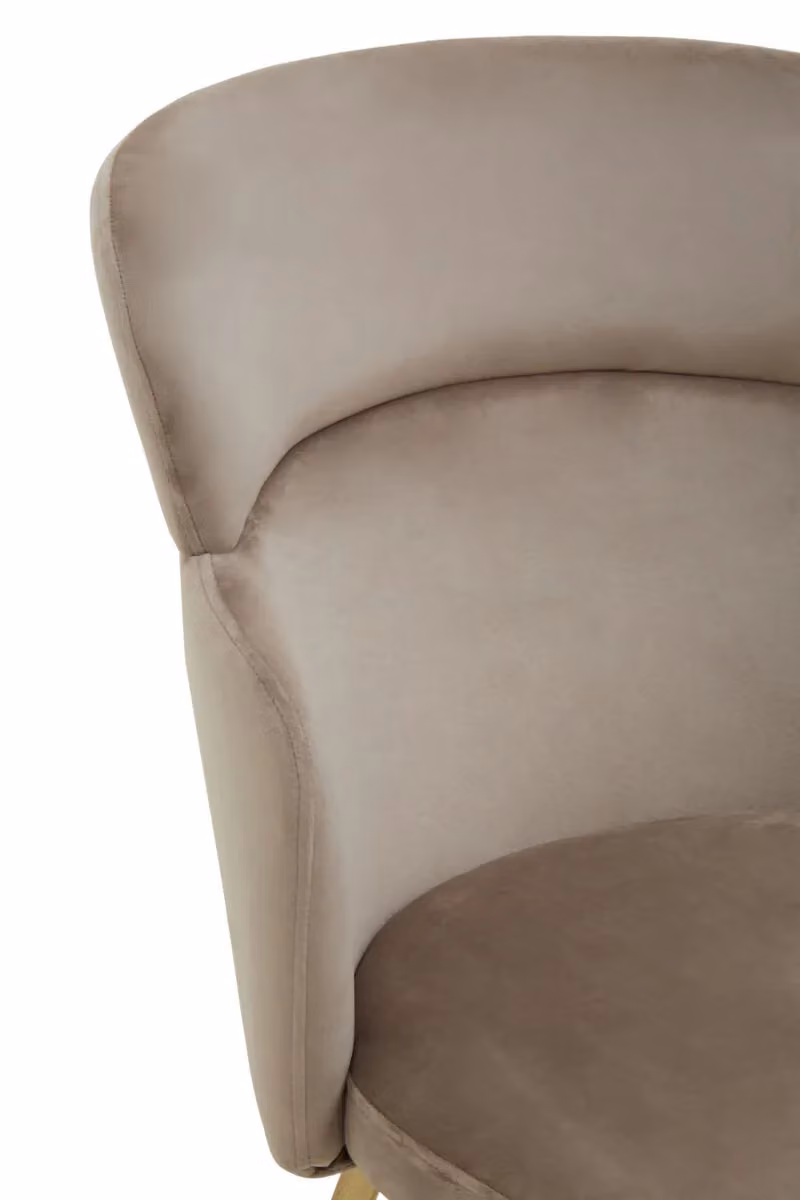 Orsina Veneto Velvet Dining Chair in Brown and Gold – 3