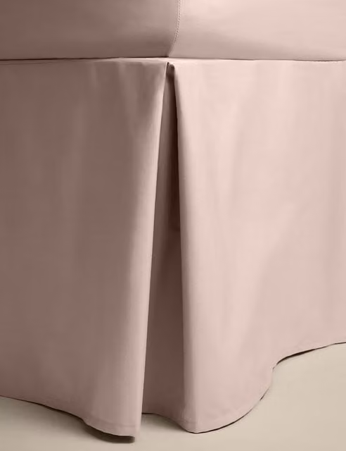 M&S Pure Egyptian Cotton Valance Sheet in Blush Pink