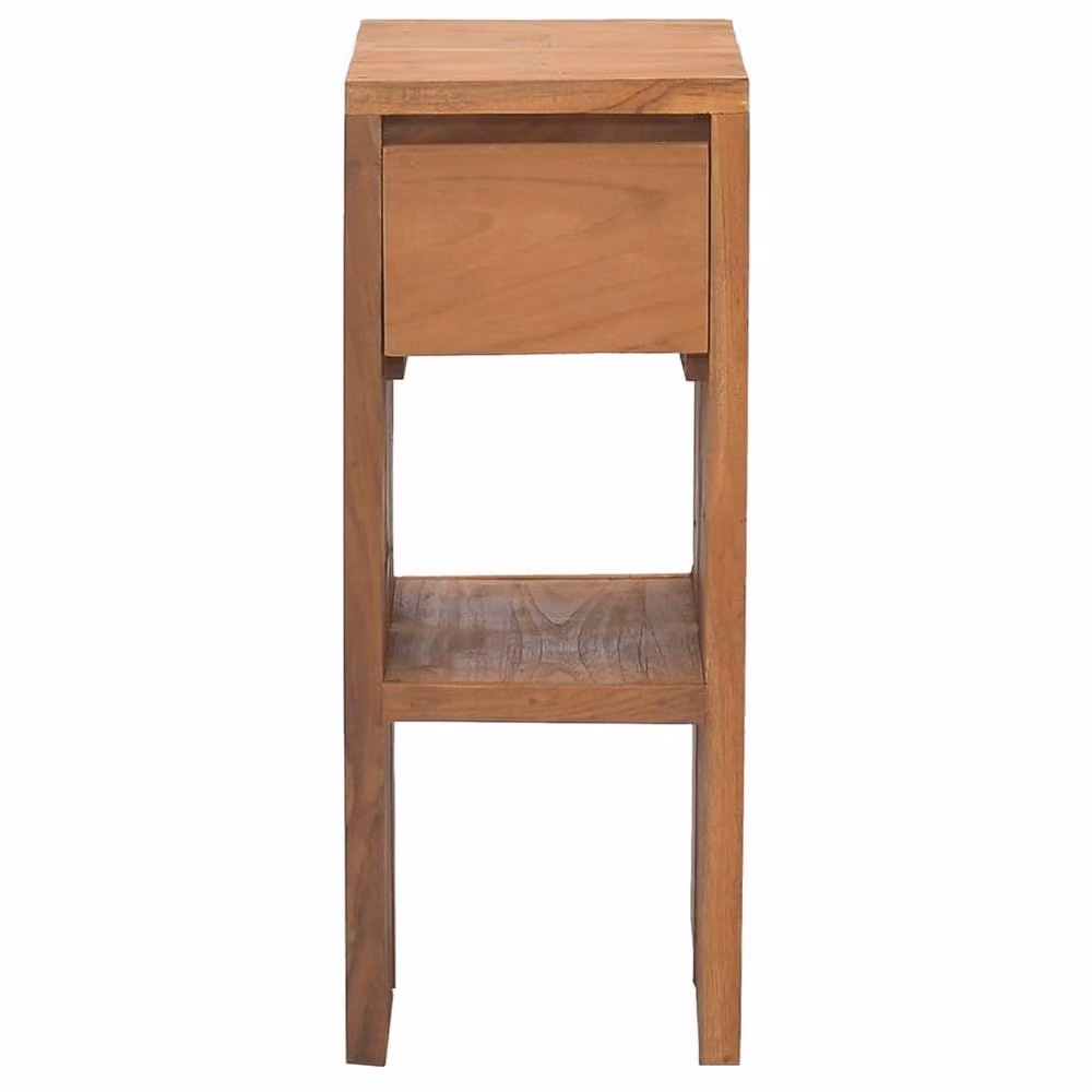 Berkfield Home Bedside Cabinet in Brown Solid Teak Wood, W/D/H: 20 x 35 x 50 cm – 2
