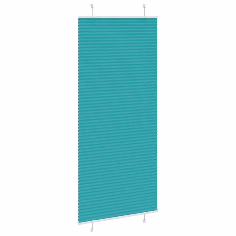 Berkfield Home Single Pleat Polyester Blind in Petrol Green, W: 90 cm, H: 200 cm