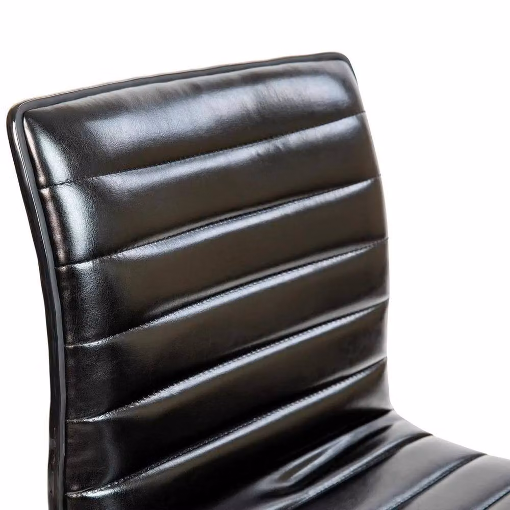 FORGEVIO Executive Office Chair in Black PU Leather with Adjustable Height and Swivel Function – 4