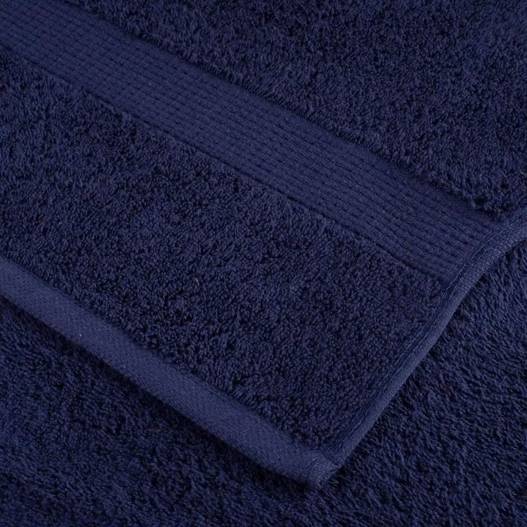 Berkfield Home SOLUND 12 Piece Premium Navy Blue Cotton Terry Towel Set, 600 gsm – 5