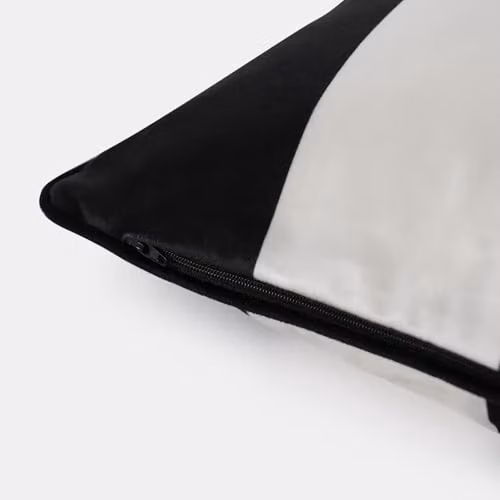 OHS 4 Pack Striped Matte Velvet Cushion Covers in Black and White, W/D/H: 45 x 45 x 45 cm – 6