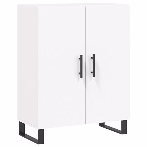 vidaXL Modern White Sideboard in Engineered Wood, W/D/H: 69.5 x 34.0 x 90.0 cm