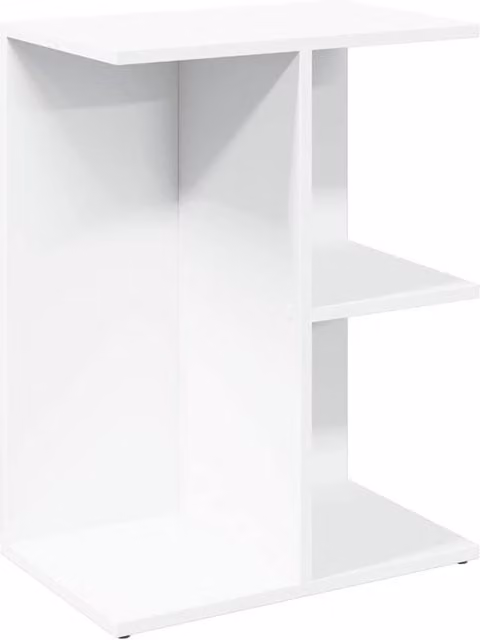 Berkfield Home White Bedside Table W: 46.5 cm, D: 29 cm, H: 61 cm