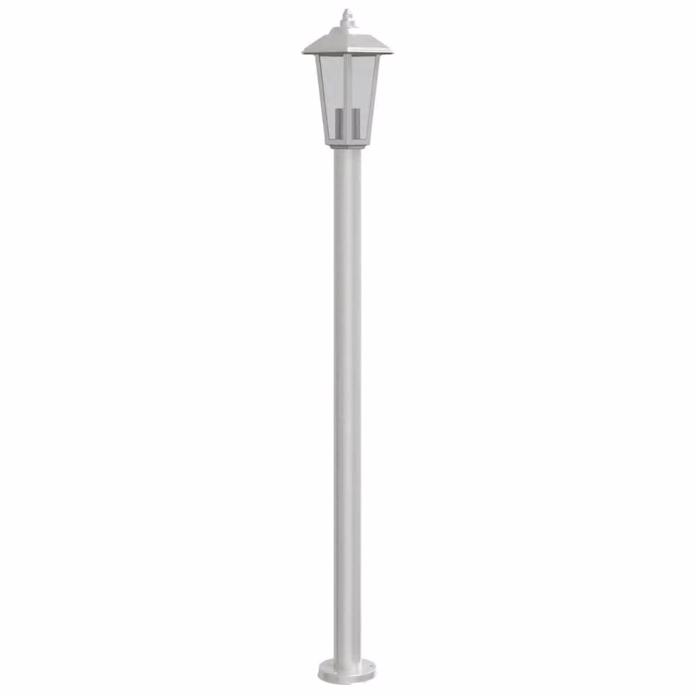 Berkfield Home Silver Stainless Steel Outdoor Floor Lamp, Height: 120 cm – 2