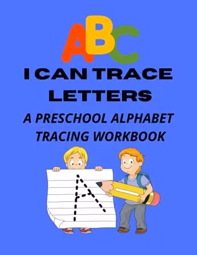 Majosta I Can Trace Letters Childrens Blue Paper Activity Book