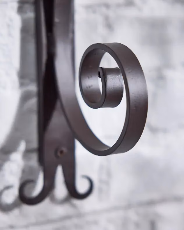 Dibor Vintage Ornate Scrolled Wall Mounted Decorative Garden Basket Bracket in Brown – 3