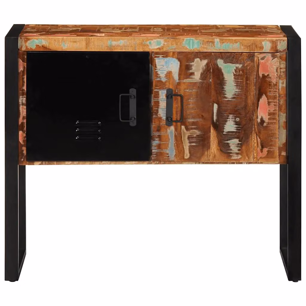 Berkfield Home Multicolour Reclaimed Solid Wood Console Cabinet W/D/H: 90 x 35 x 75 cm – 2