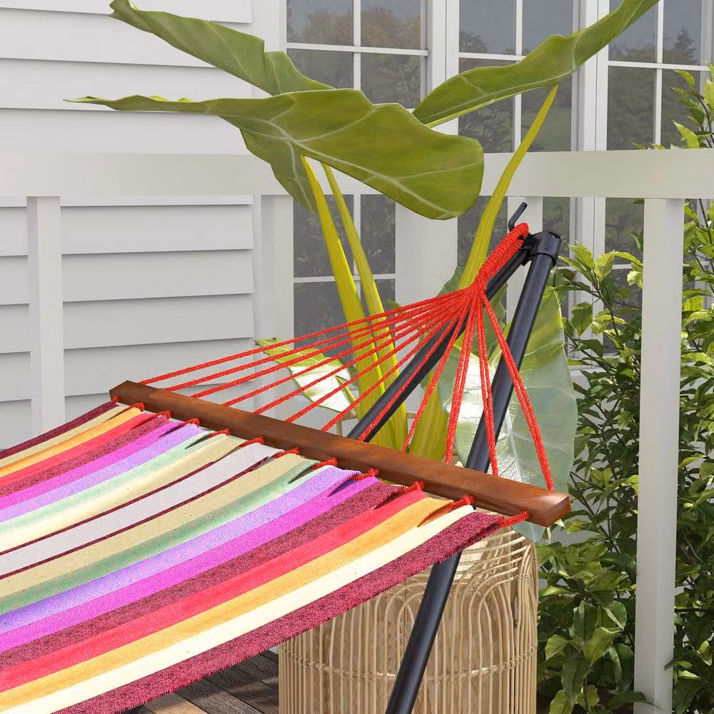 STILVORA Foldable Metal Hammock Stand in Black with Carry Bag – 6