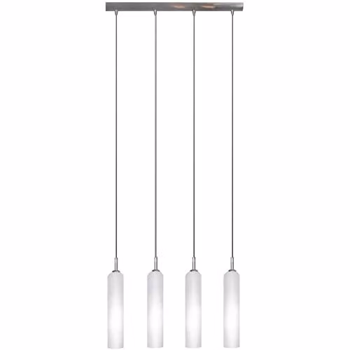 Netlighting 4 Light Straight Bar Pendant Ceiling Light in Grey and Silver