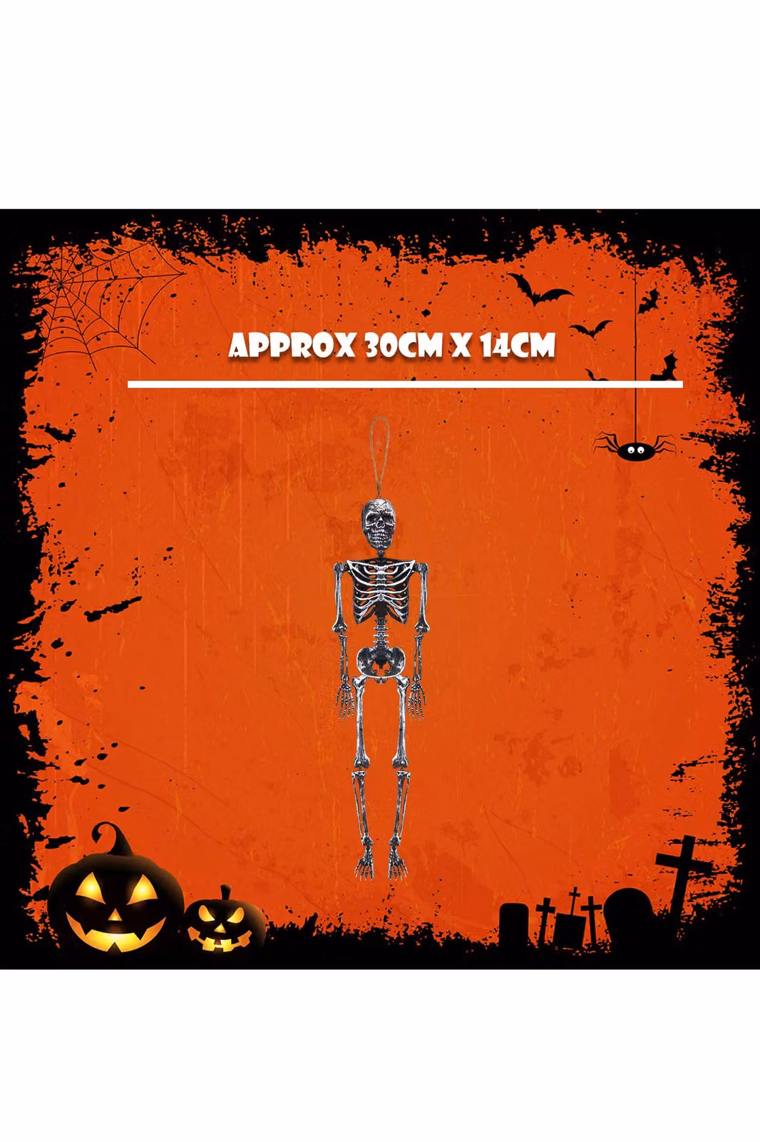 VFM e-Store Silver Hanging Skeleton Halloween Party Decoration, Height: 60 cm – 2