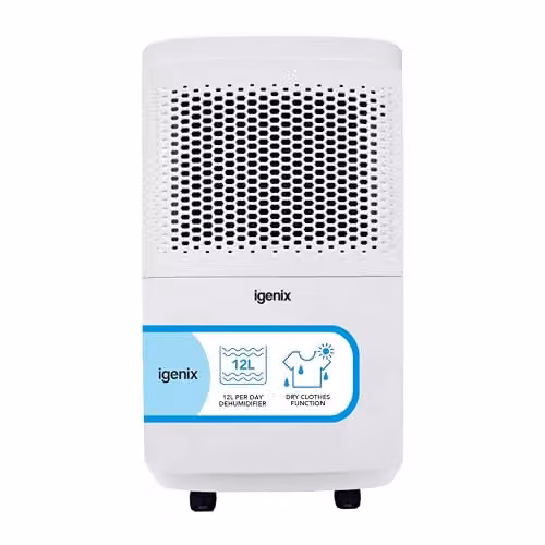 Igenix IG9813 White 12L Per Day Compressor Dehumidifier