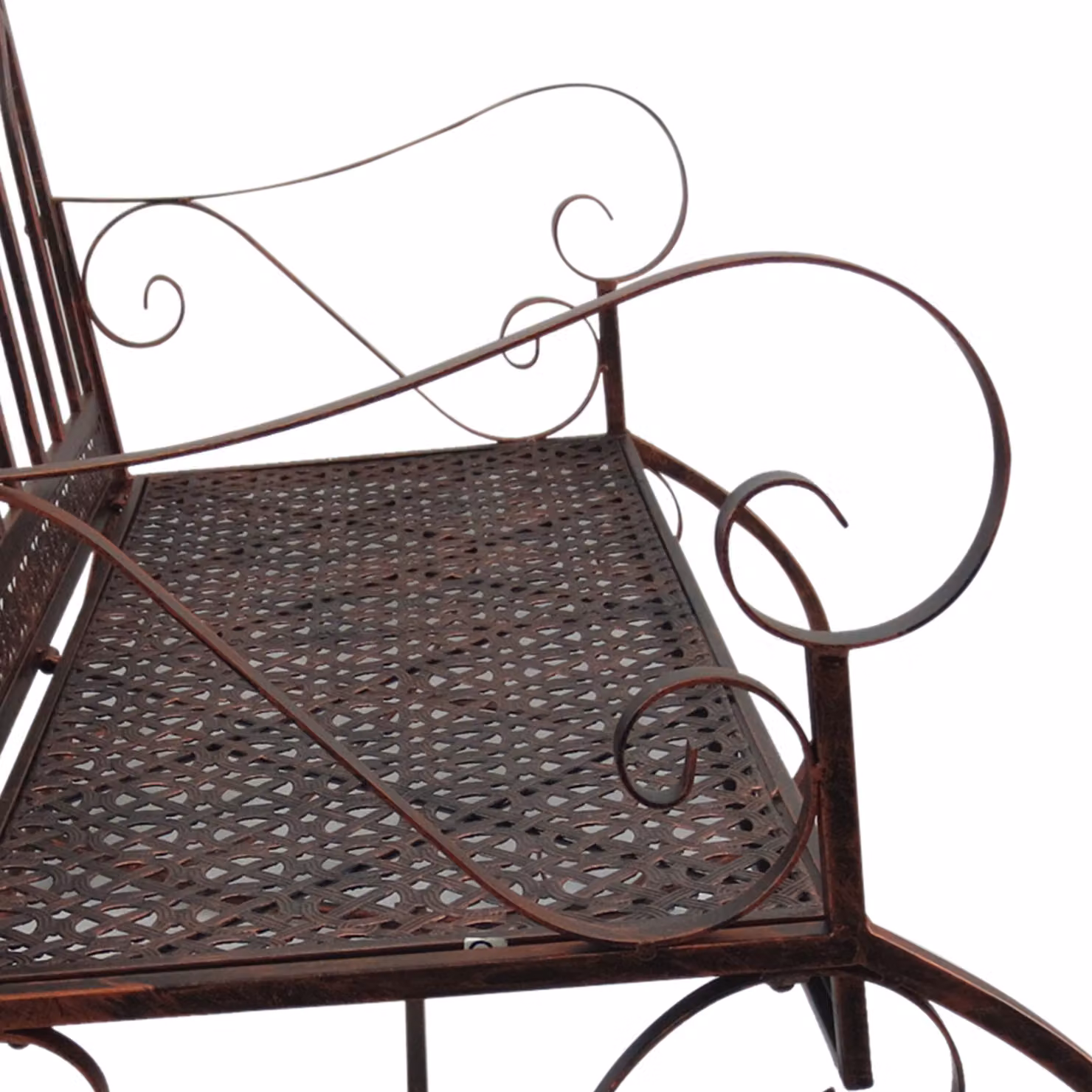 Outsunny 2 Seater Metal Garden Rocking Chair Swing Bench in Bronze – 7
