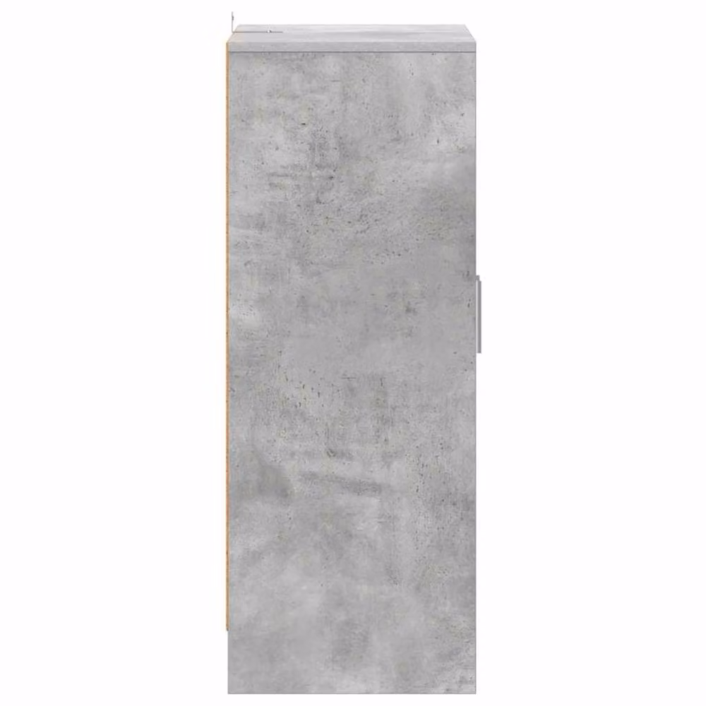 Berkfield Home Modern Shoe Cabinet in Concrete Grey, W/D/H: 60 x 35 x 92 cm – 2
