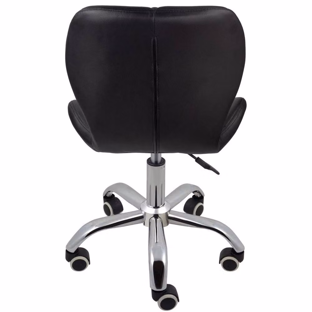 KORVIXA Black Synthetic Leather Swivel Task Chair for Home Office and Bedroom – 2