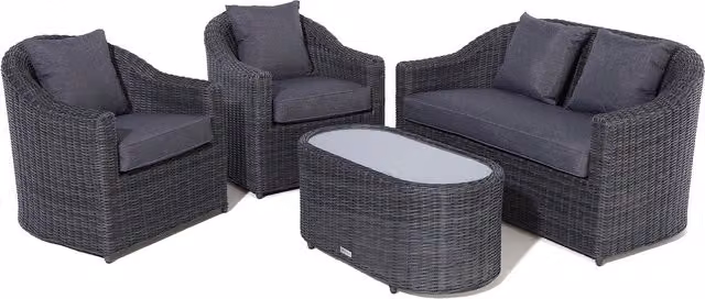 Rowlinson Bunbury Rattan Sofa Set in Grey