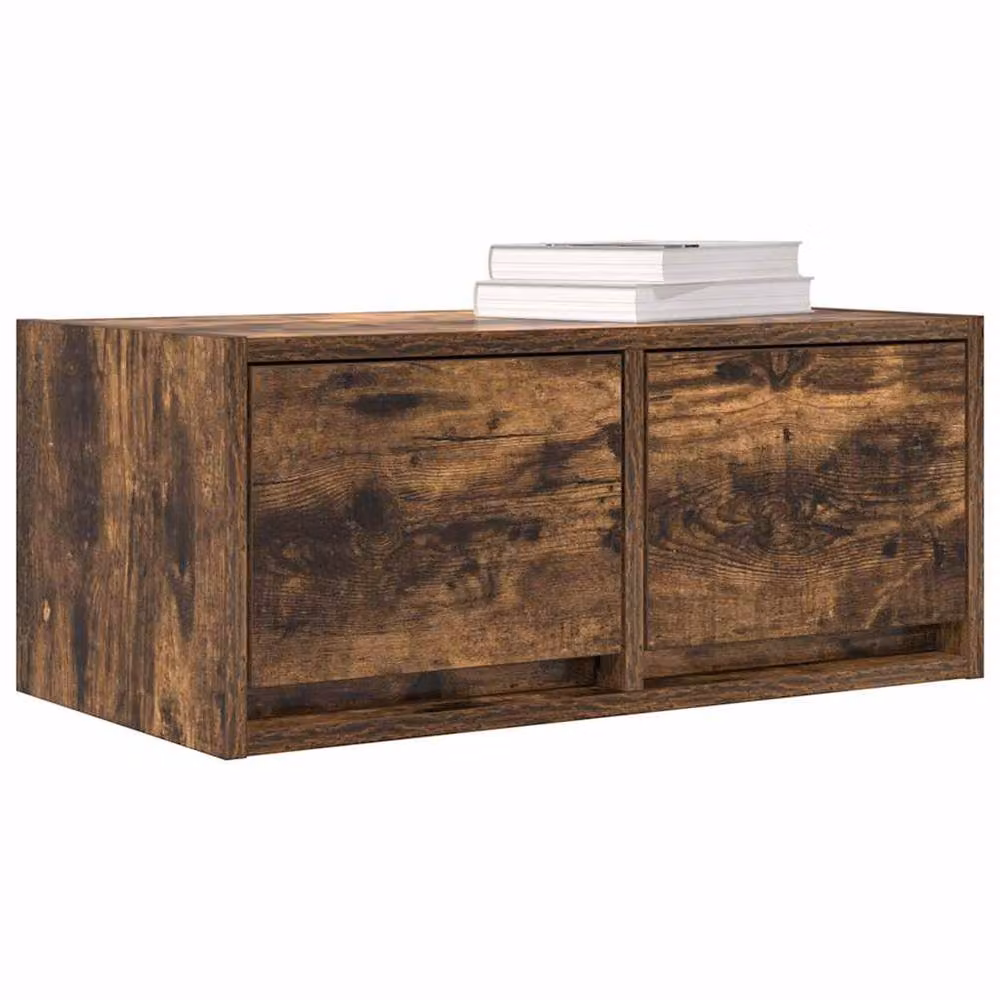 Berkfield Home Smoked Oak TV Cabinet in Brown, W/D/H: 60 x 31 x 25.5 cm – 3