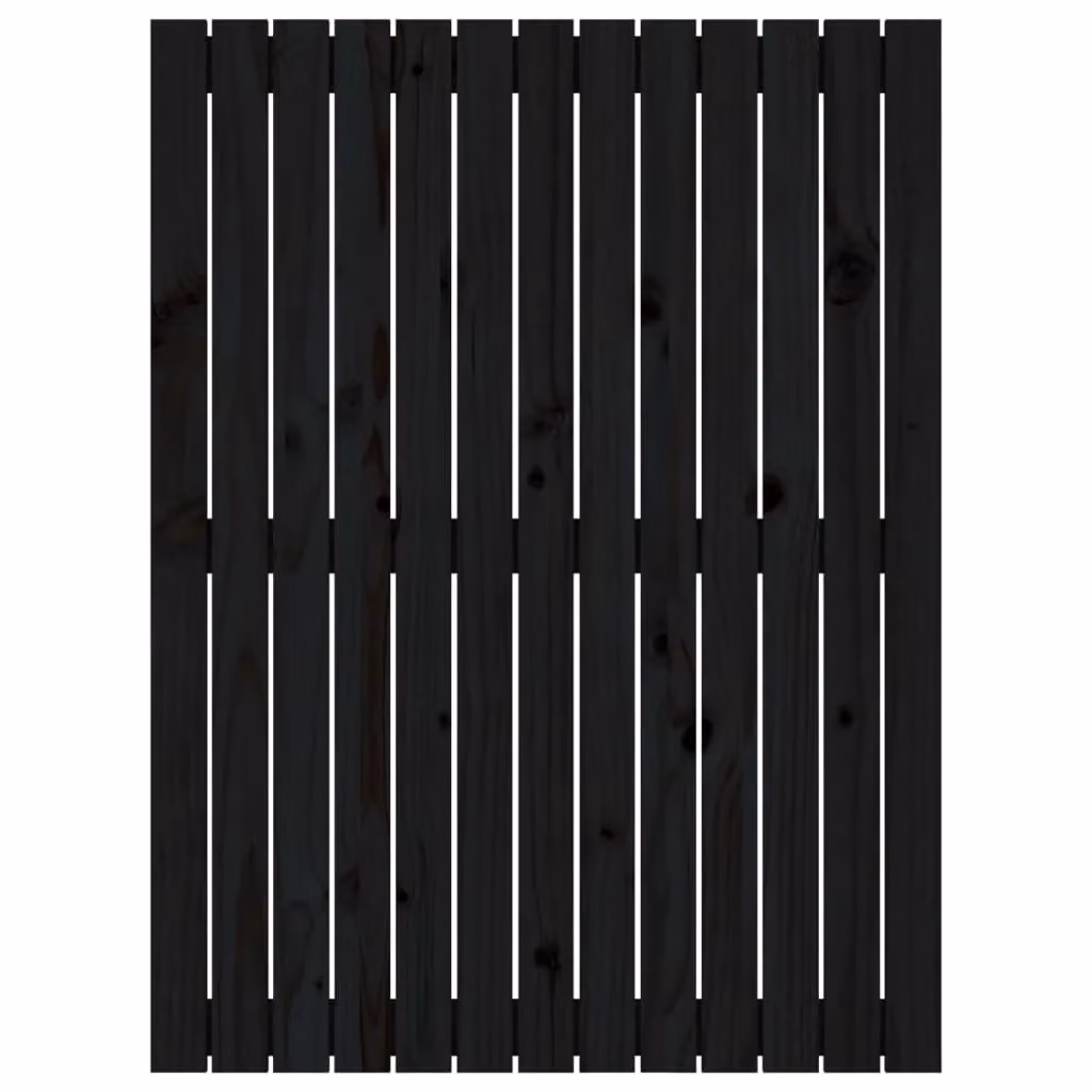 Berkfield Home Black Rustic Solid Wood Pine Wall Mounted Headboard W/D/H: 110 x 3 x 82.5 cm – 3