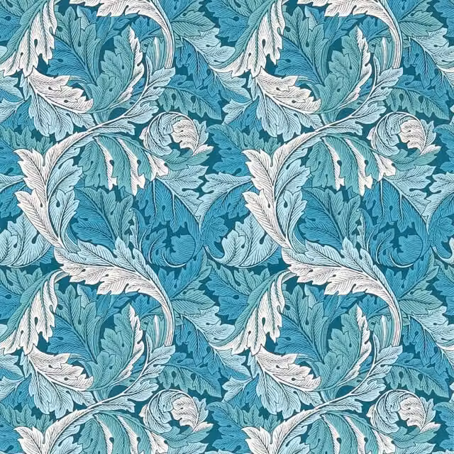 Clarke & Clarke Green Botanical Floral Art Nouveau Non-Woven Wallpaper