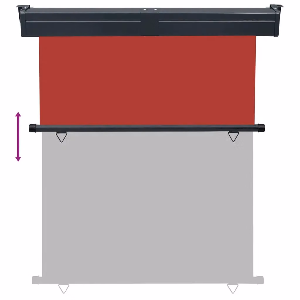 Berkfield Home Red Balcony Side Awning, W/H: 145 x 250 cm – 3