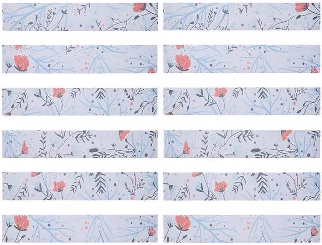 Livingandhome Set of 12 Self Adhesive Floral Stair Riser Stickers, Multicoloured