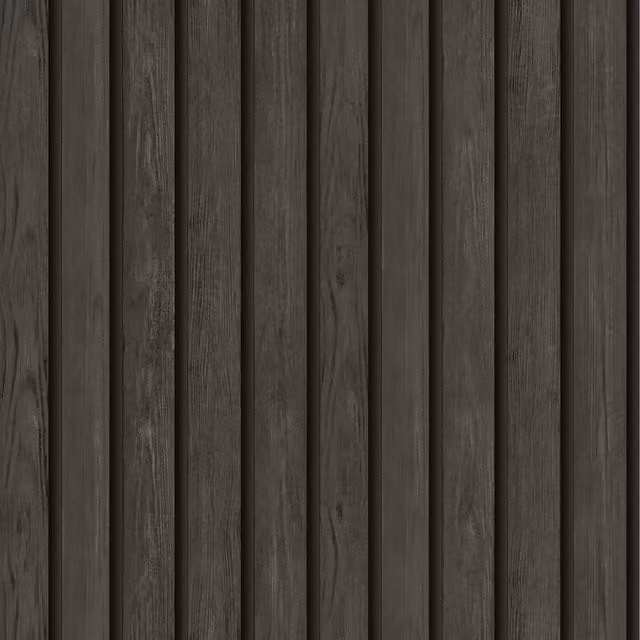 Holden Decor Charcoal Slat Panelling 3D Wood Effect Wallpaper in Anthracite Grey