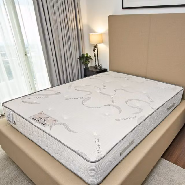 Knight Sleep Tencel Hybrid Firm Mattress, White, W/D/H: 80 x 190 x 29 cm