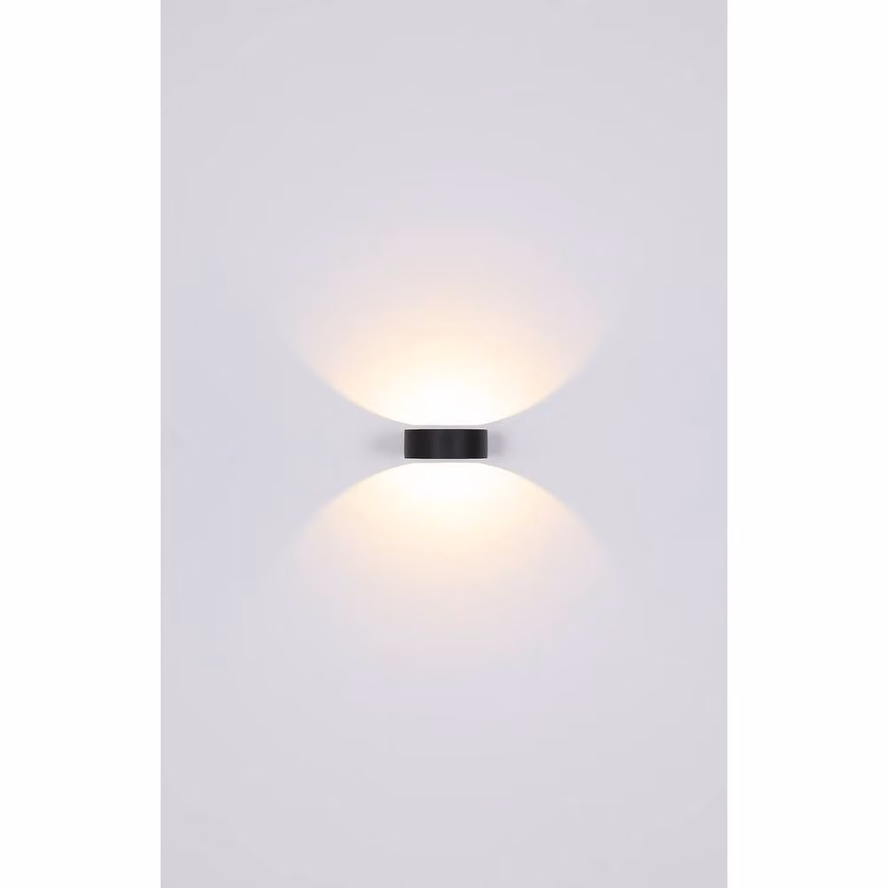 Netlighting Slice I LED Outdoor Up and Down Wall Lamp in Black with Glass Shade, IP54 Rated – 4