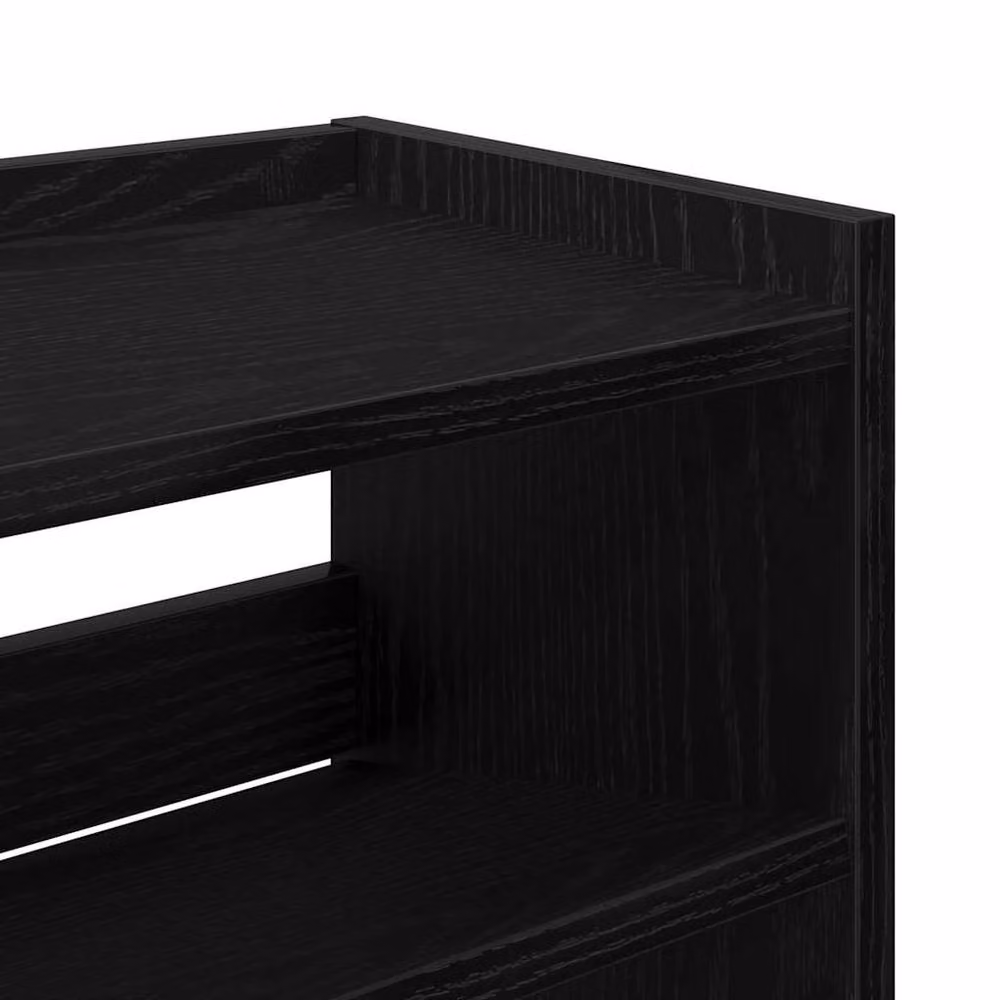 Berkfield Home Black Shoe Rack in Engineered Wood, W/D/H: 80 x 25 x 100 cm – 5