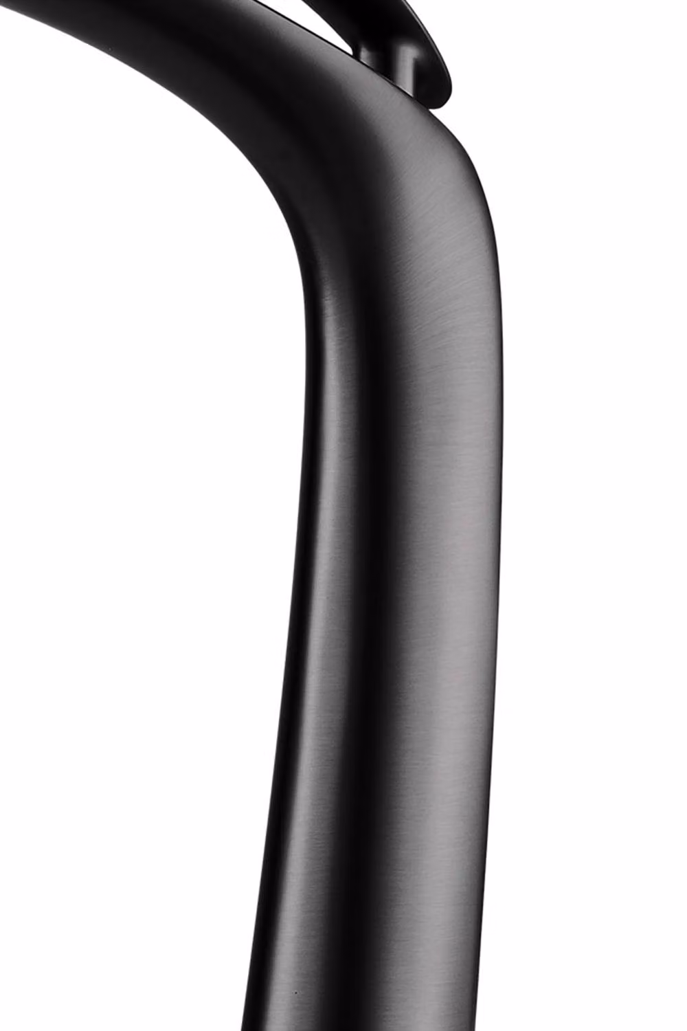 Living and Home Matt Black Brass Waterfall Basin Mixer Tap – 8