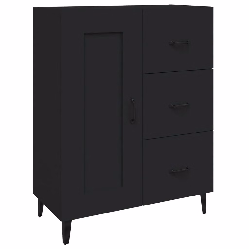 Berkfield Home Classic Sideboard in Black, W/D/H: 69.5 x 34 x 90 cm – 2