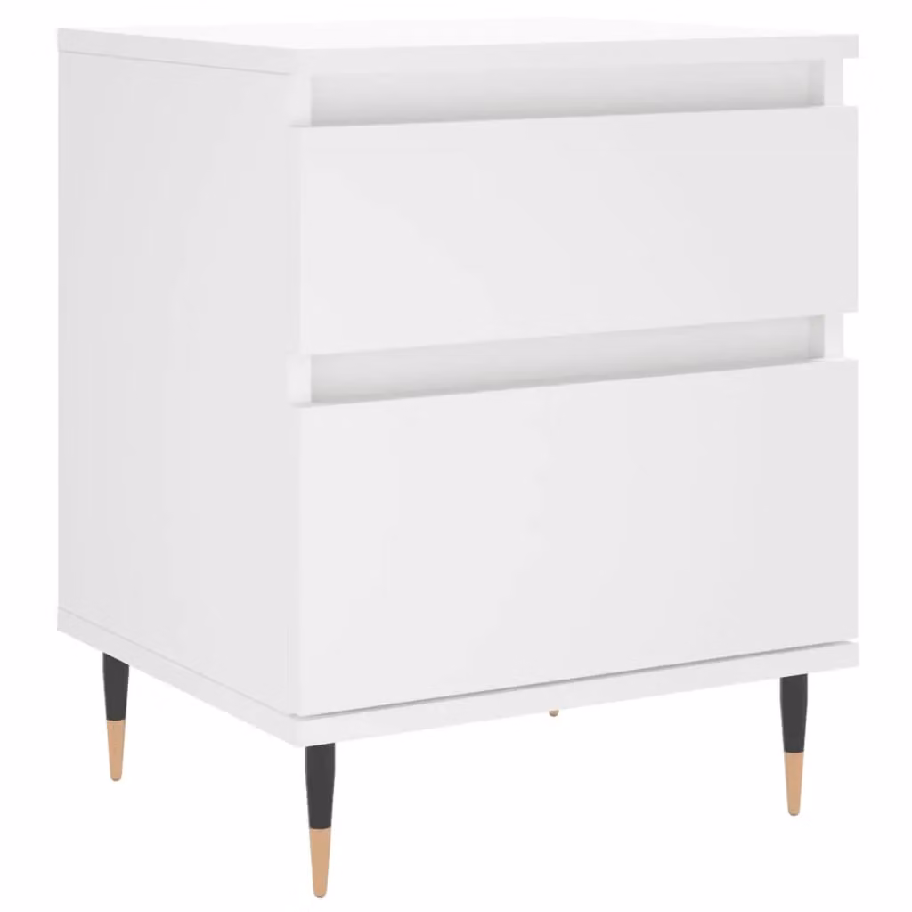 Berkfield Home White Bedside Cabinet in Engineered Wood W/D/H: 40 x 35 x 50 cm – 2