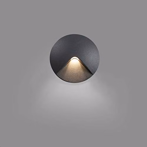 Netlighting Faro Barcelona Round LED Ground Recessed Outdoor Light, Grey, IP44 – 3