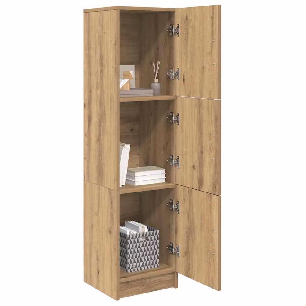 Berkfield Home Artisan Oak Sideboard in Brown, Large Modern Engineered Wood Storage Unit – 2