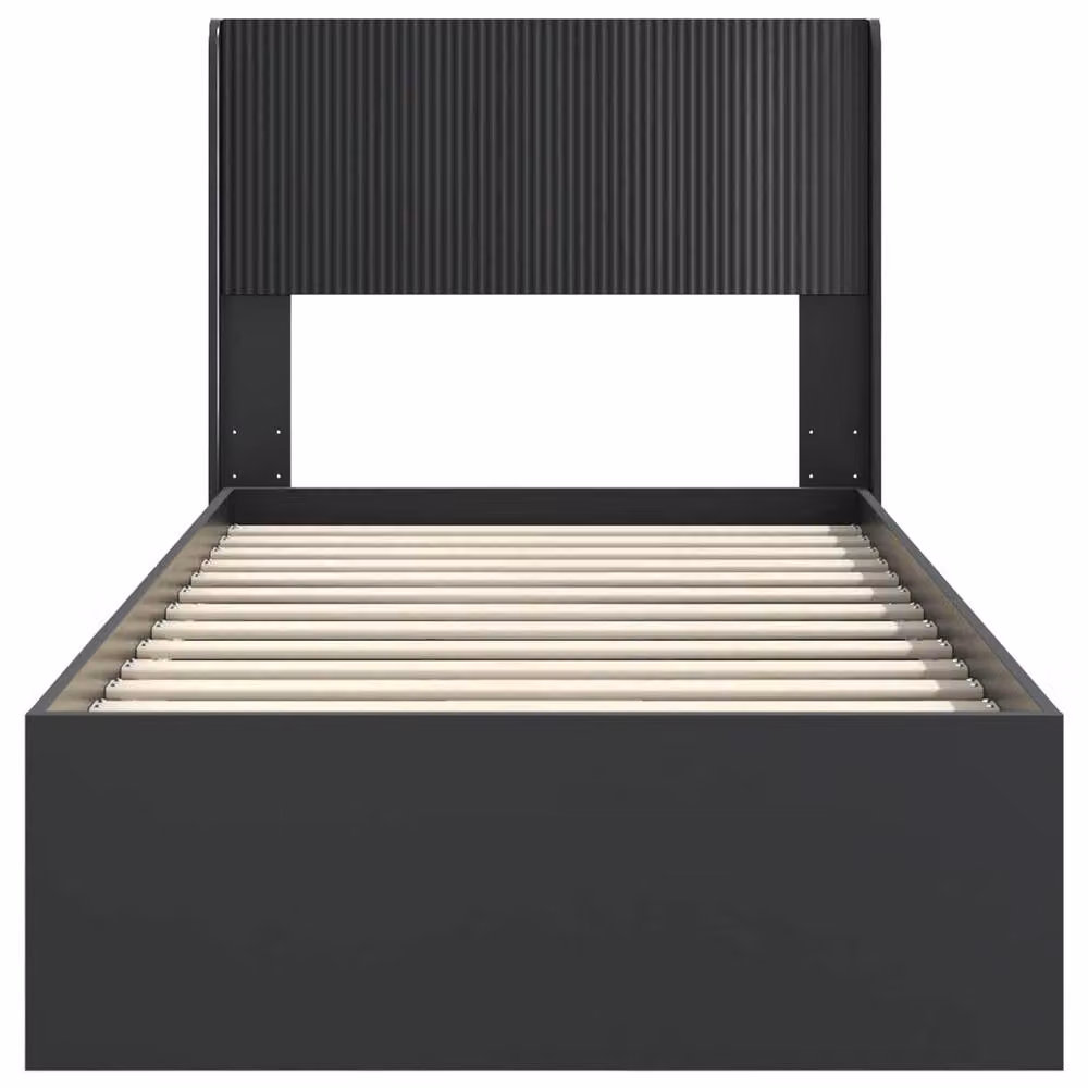 Berkfield Home Modern Upholstered Bed Frame with Storage Drawers and Headboard in Black – 4