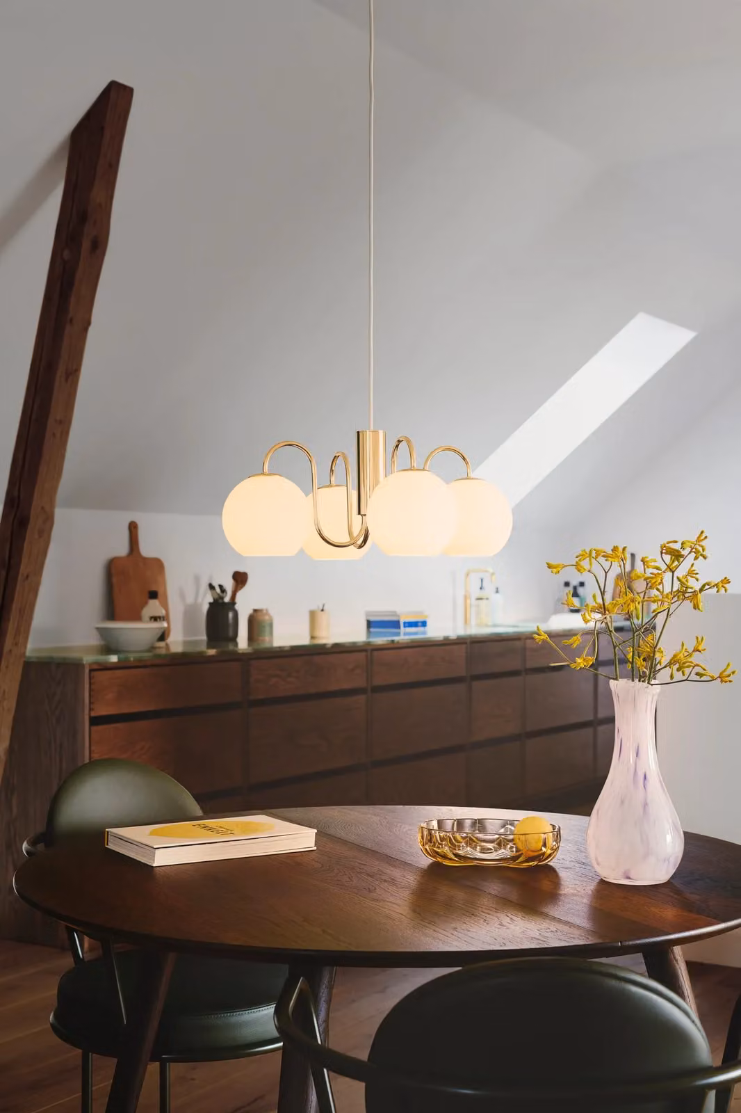 Nordlux Franca Pendant Light in Gold and White Brass Metal with E14 Socket – 2