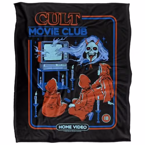 Steven Rhodes Cult Movie Club Silky Touch Super Soft Fleece Throw Blanket, Multicolour, W: 152 cm, D: 127 cm – 5