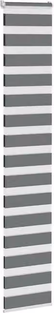 Berkfield Home Elegant Zebra Blind in Dark Grey, W: 40 cm, H: 200 cm, Polyester Fabric