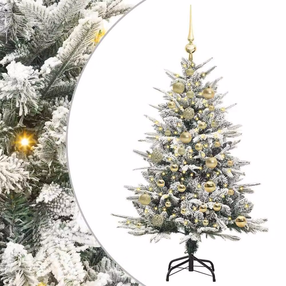 Berkfield Home Pre-lit Artificial Christmas Tree with Ball Set, Green, Height: 120 cm – 2