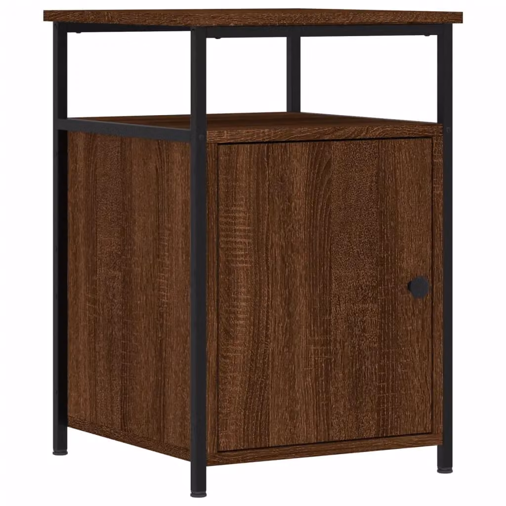 Berkfield Home Set of 2 Brown Oak Bedside Cabinets, W/D/H: 40 x 42 x 60 cm – 2