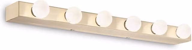 Netlighting Prive 6 Light Wall Light in Brass and Yellow
