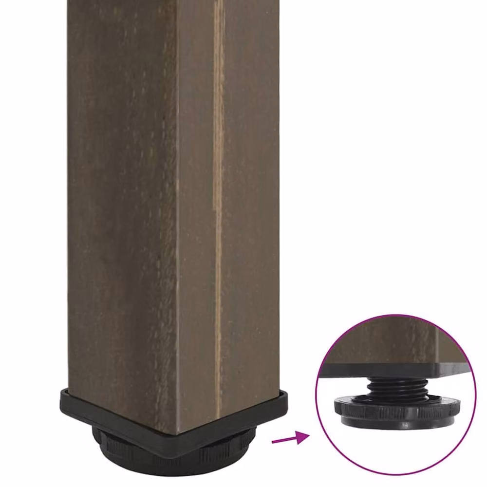 Berkfield Home Steel Coffee Table Legs, 4 Pieces, Brown, Height: 72 cm – 4